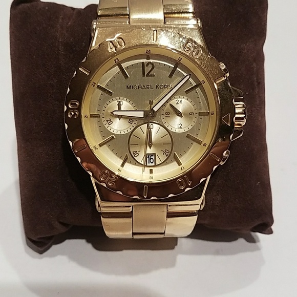 Michael Kors Accessories - OFFERS? Michael Kors Gold Oversize Wrist Watch