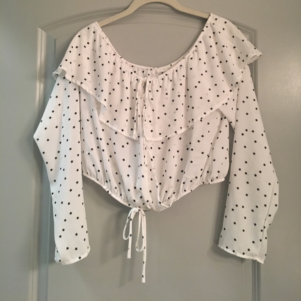Star Off The Shoulder Crop Top
