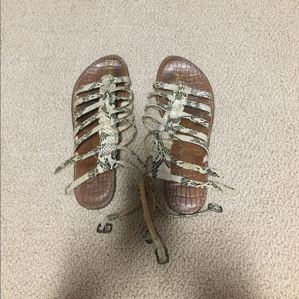 Sam Edelman crocodile gladiator sandals