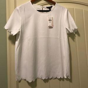 Banana Republic Petite Scalloped Blouse small
