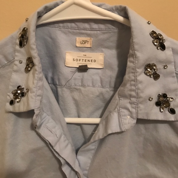 Loft 💎 💎 blue shirt - Picture 2 of 3