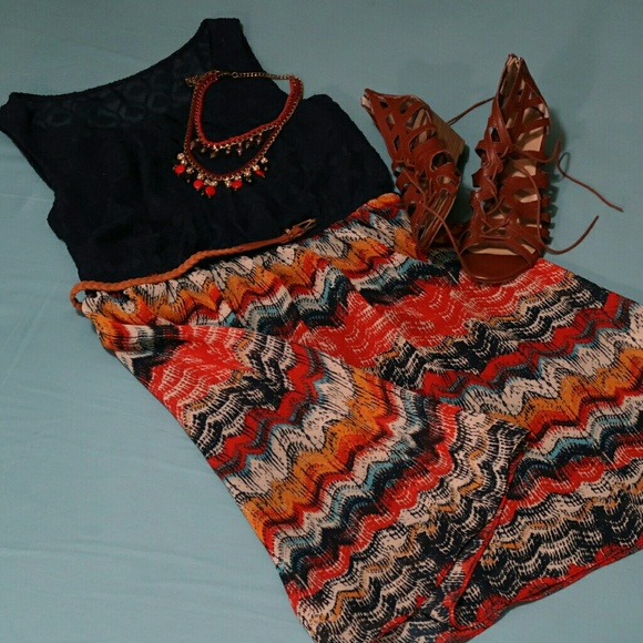 Dress Barn midi dress, sleeveless dress, WITH BELT - Picture 1 of 4