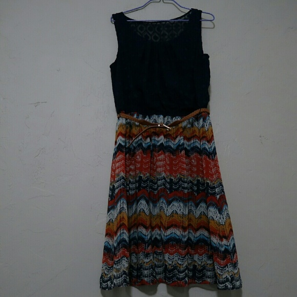 Dress Barn midi dress, sleeveless dress, WITH BELT - Picture 3 of 4