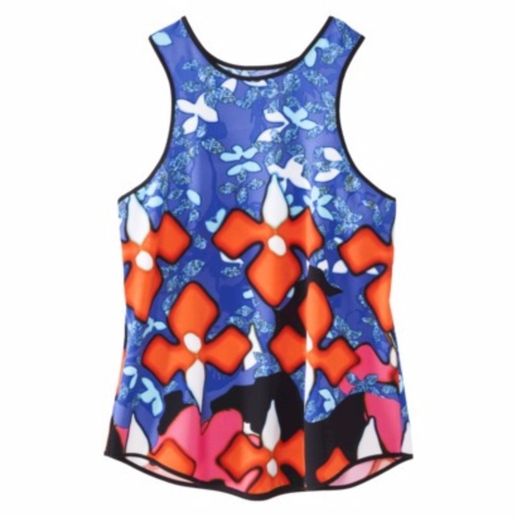 Peter Pilotto for Target Blue Red Pink Tank Top - Picture 1 of 3