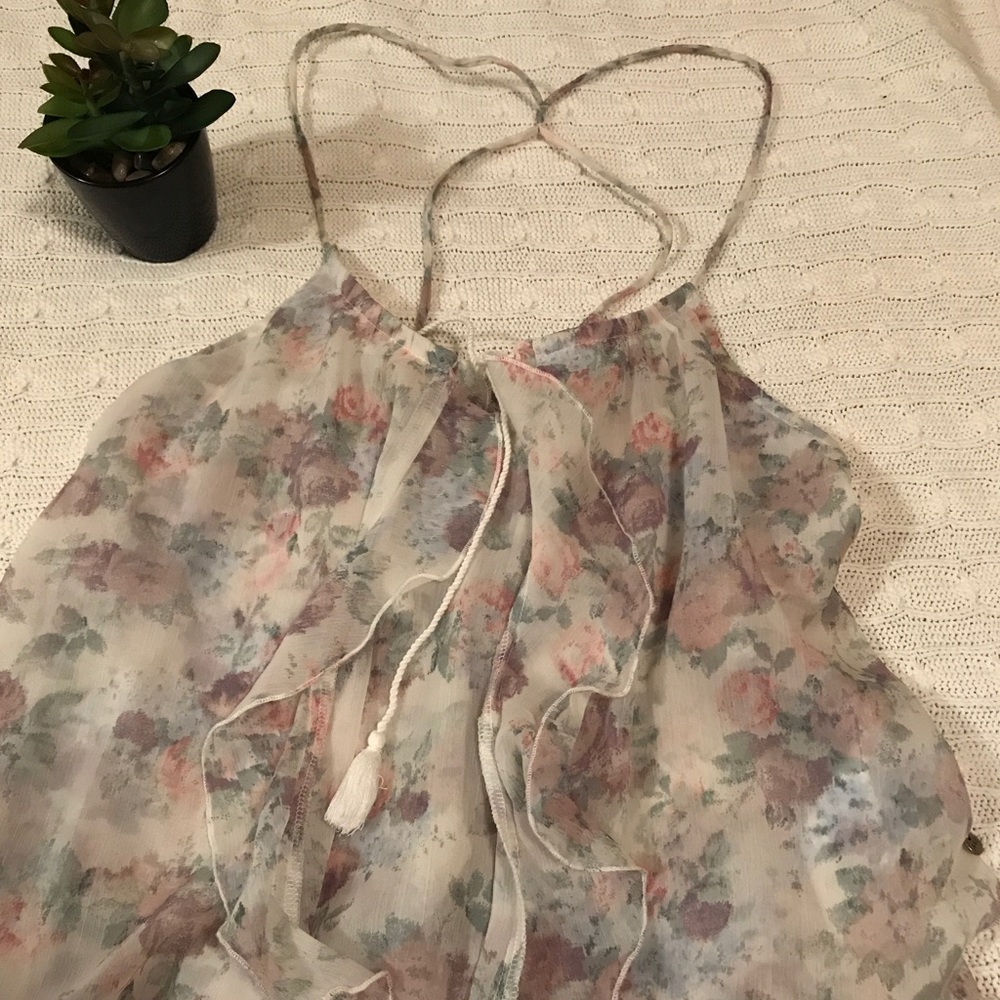 Abercrombie and Fitch Floral Spaghetti Strap Top