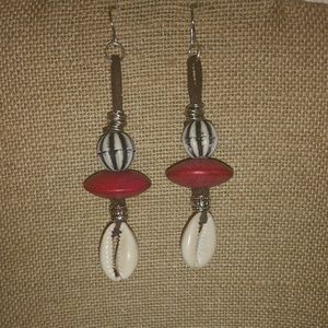 Leather shell Earrings