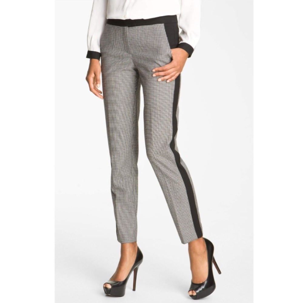 Vince Camuto Colorblock Houndstooth Ankle Pants