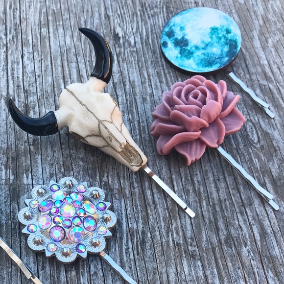 'Wild Heart' Boho Hair Pin Set➳❥ - Picture 2 of 4