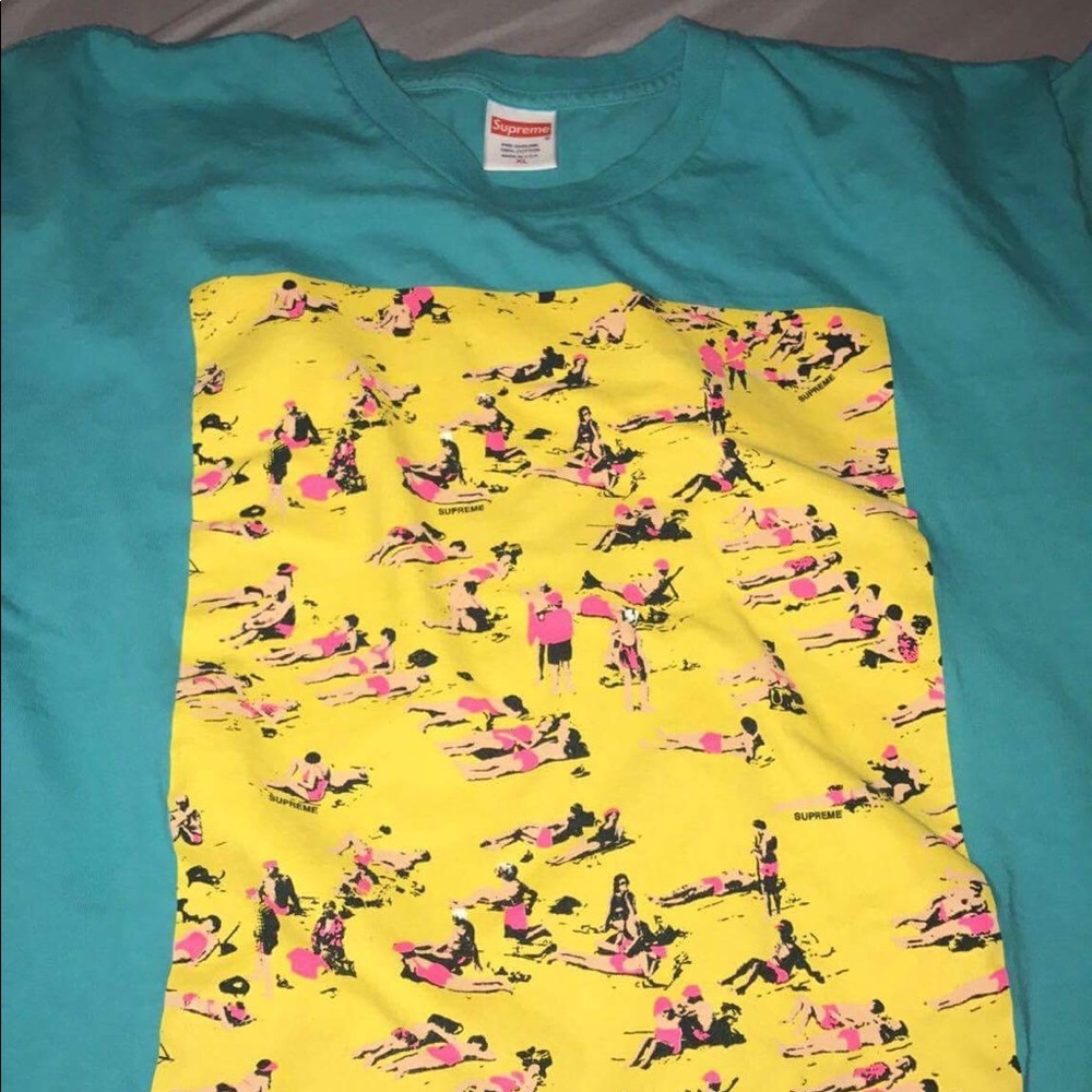 Supreme: Beach tee TURQUOISE