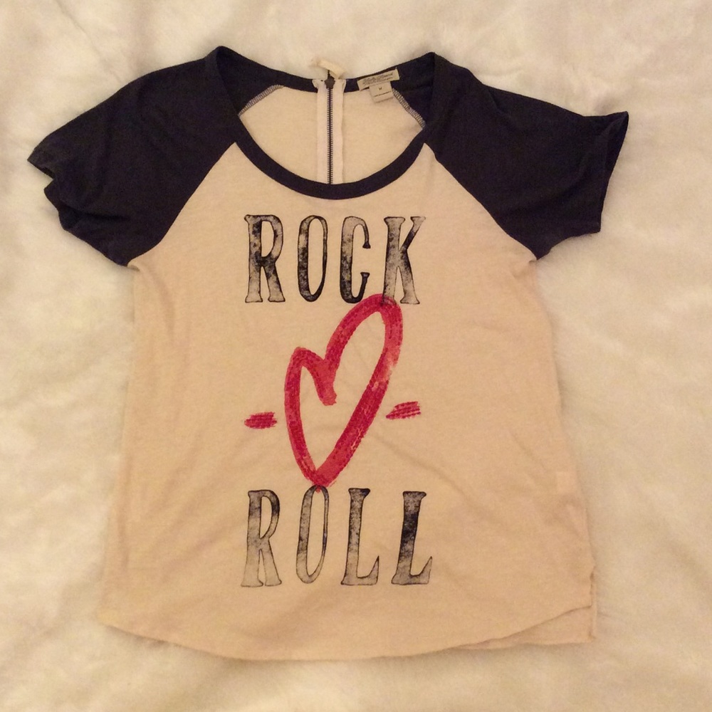 Lucky Brand "Rock and Roll" Raglan Tee!
