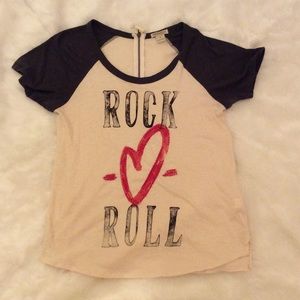 Lucky Brand "Rock and Roll" Raglan Tee!