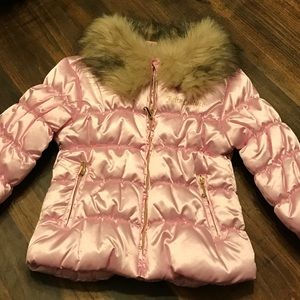 Juicy Couture pink and gold girl coat