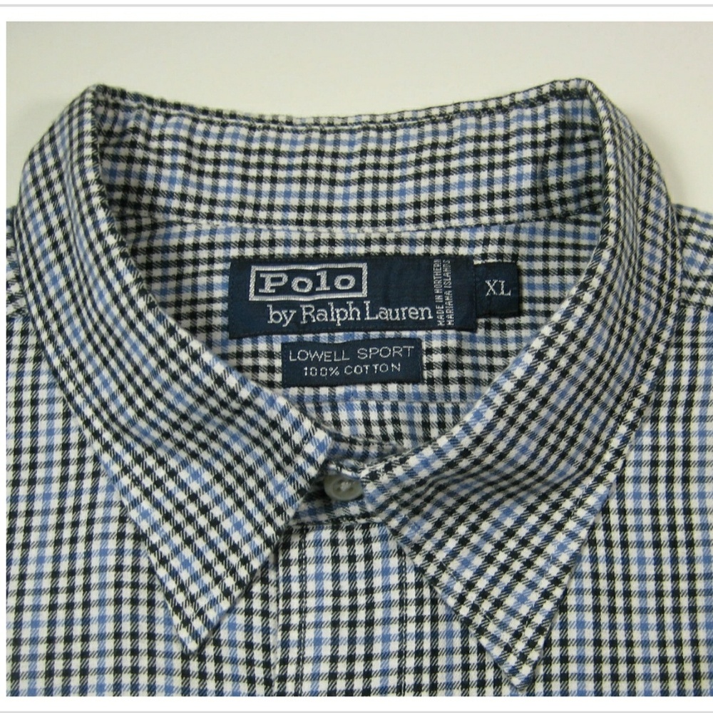 POLO RALPH LAUREN XL "Lowell Sport" Blue Gingham P
