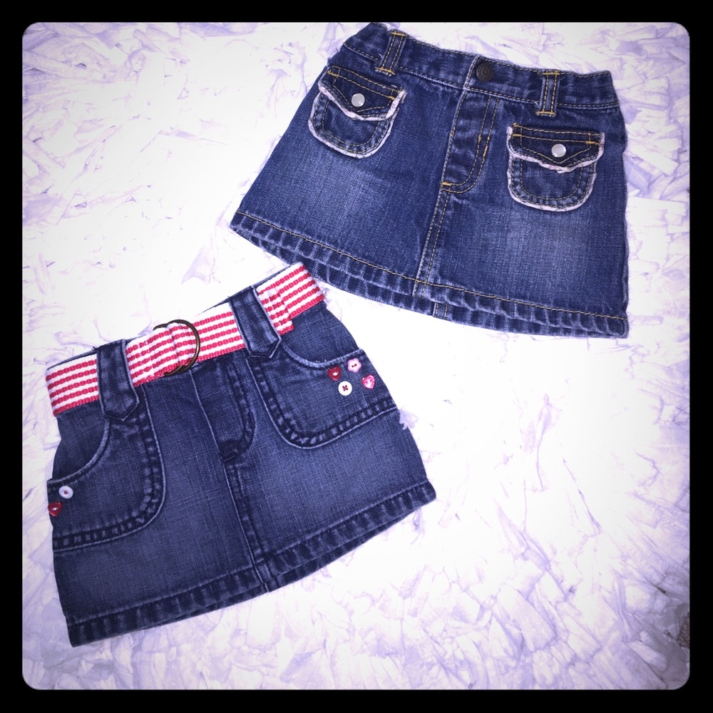 2 infant girls 6-12 Mo Denim Skirts from Old Navy