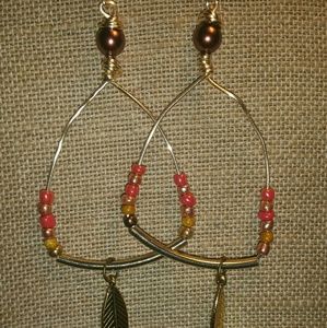 Wire Beaded Earrings