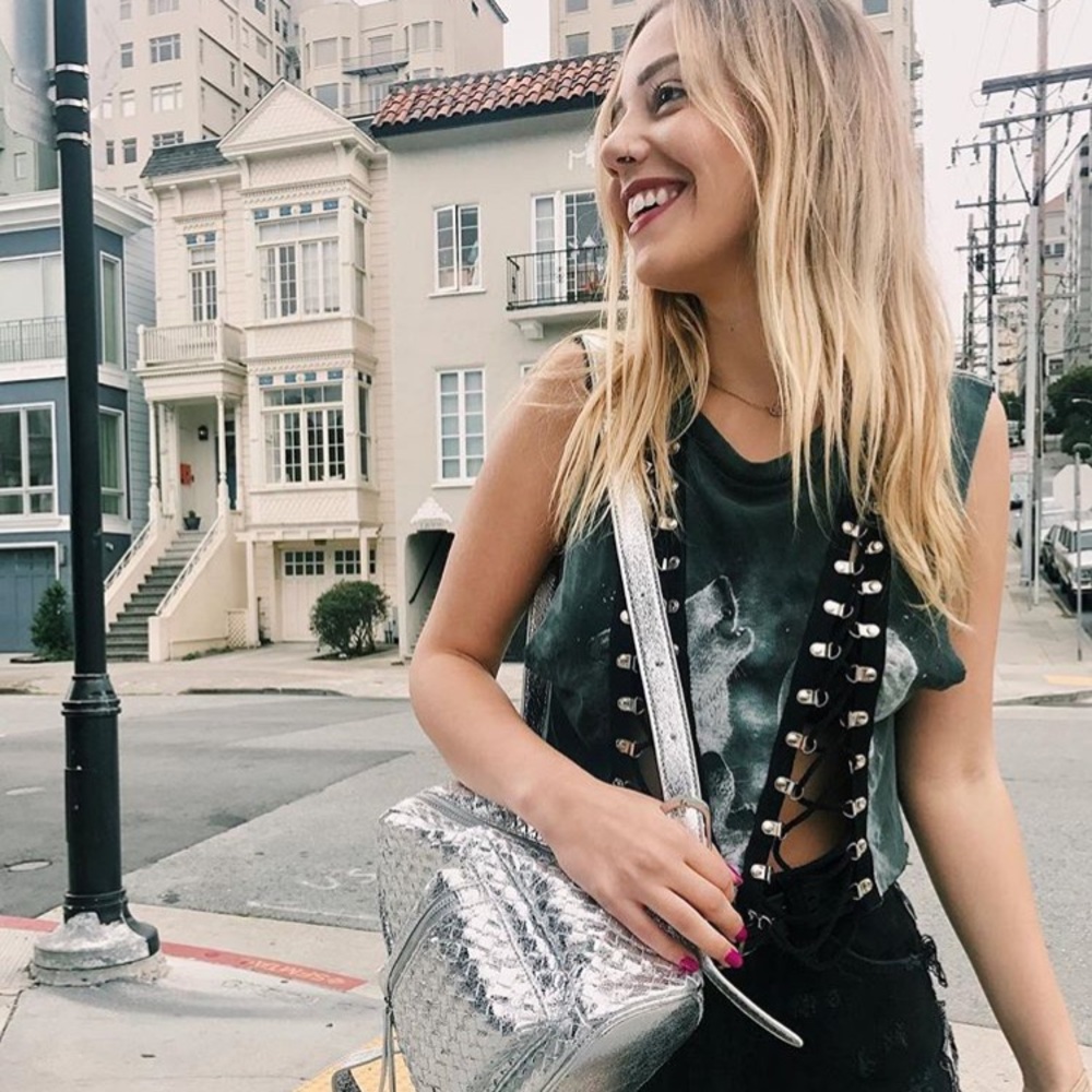 LF Vintage Lace Up Top