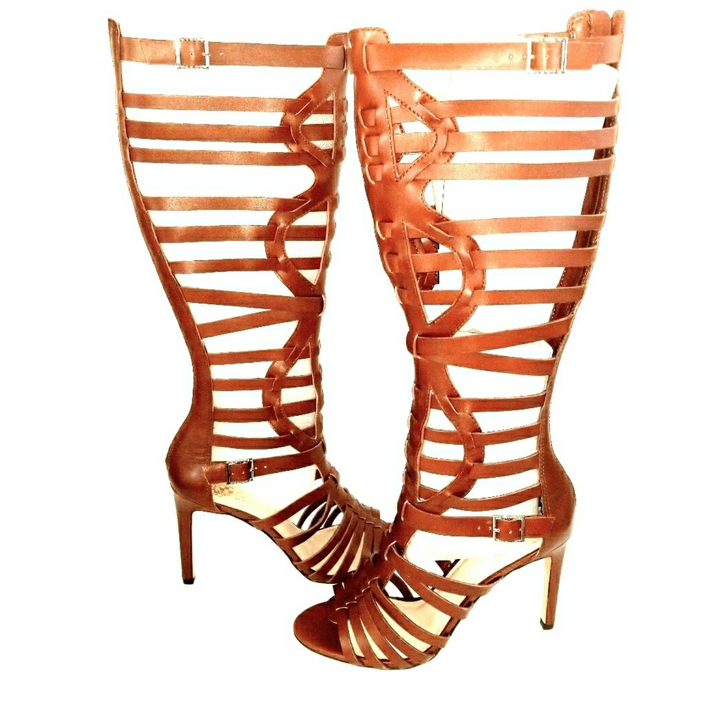 Vince Camuto Brown Leather Gladiator Heels 8