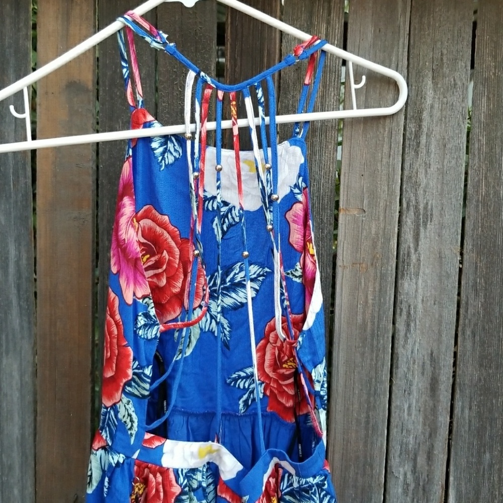 Nwt Vintage blue flower dress one piece
