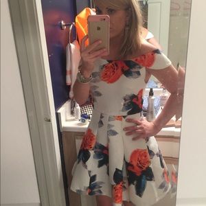 Off the shoulder cocktail dress. Size Small. NWT.