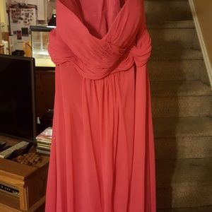 pretty maids chiffon sweet heart bridesmaids dress