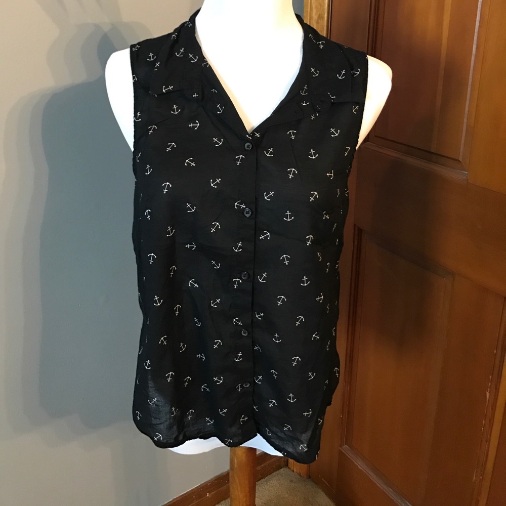 H&M Anchor Button up Tank Top