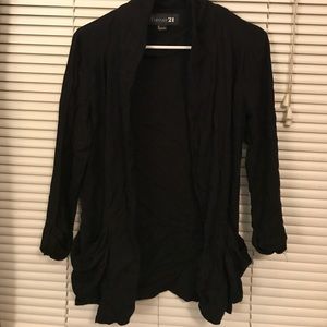 Black quarter sleeve cover up.