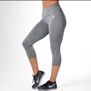 Gymshark Cropped Legging Charcoal Marl