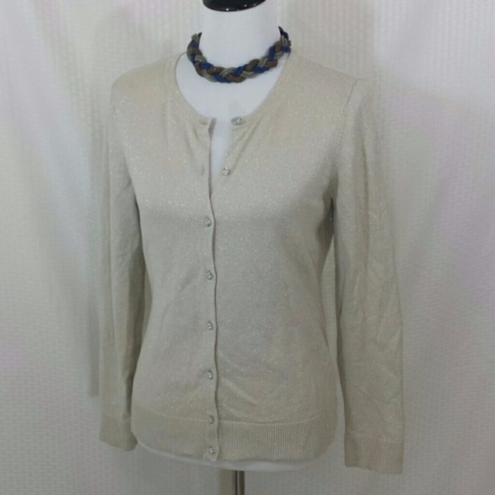 Ann Taylor Loft Sparkles and Bejeweled Button Down