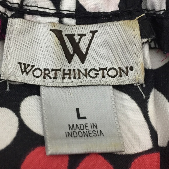 Worthington Side Tie Blouse Size L - Picture 5 of 8