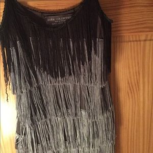 Zara fringe top