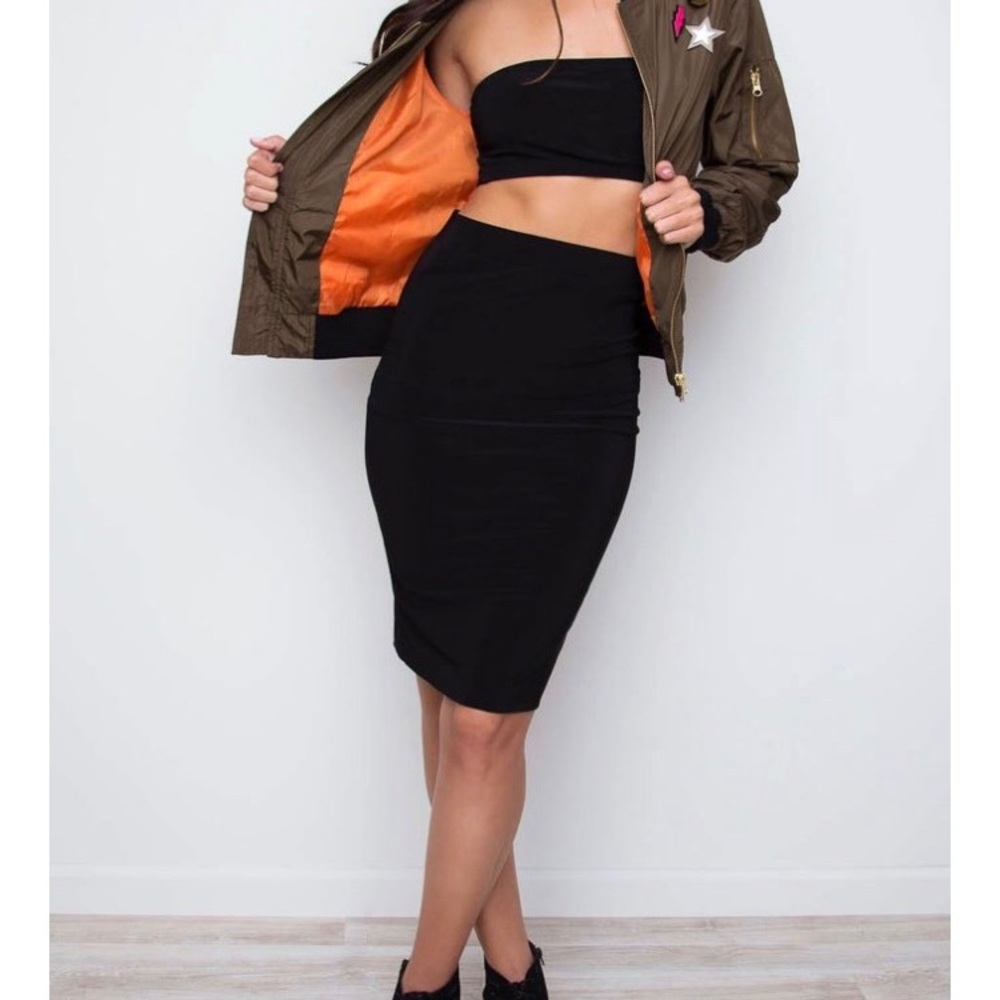 Pencil high waisted skirt