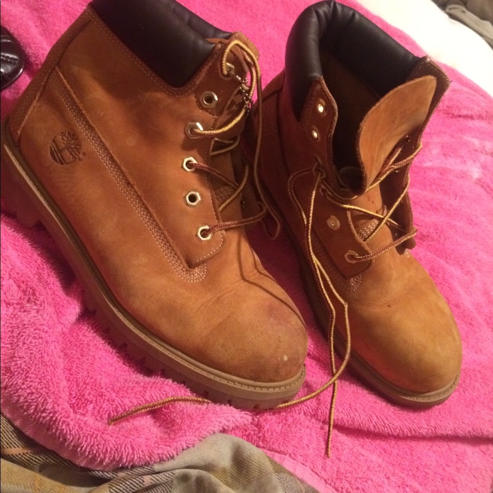 Wheat colored Timbs, Worn 3 times