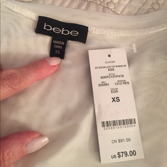 NWT Bebe ANIMAL PRINT Gold Sequined Shirt - Picture 4 of 5