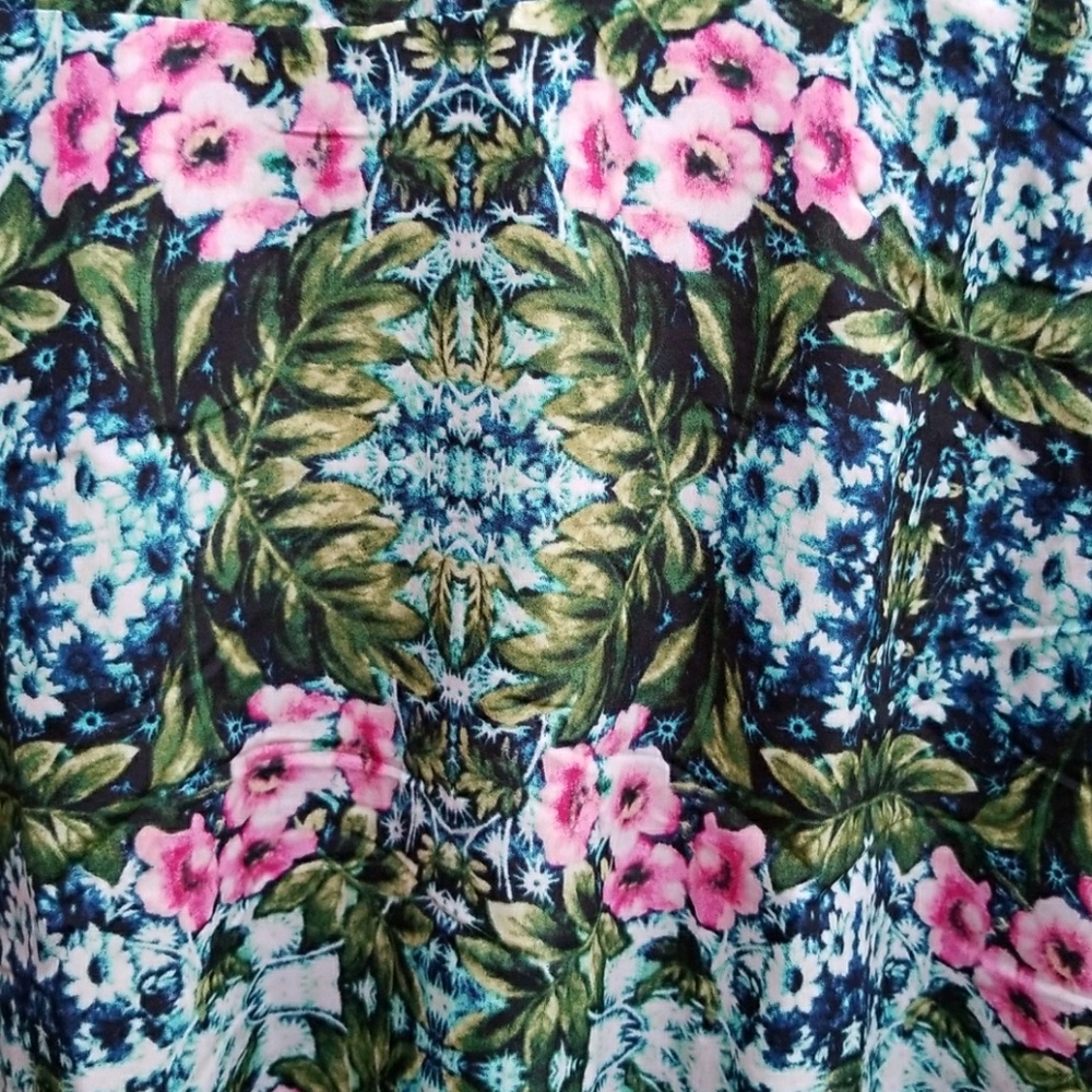 Vintage Hawaiian blue flower dress one piece