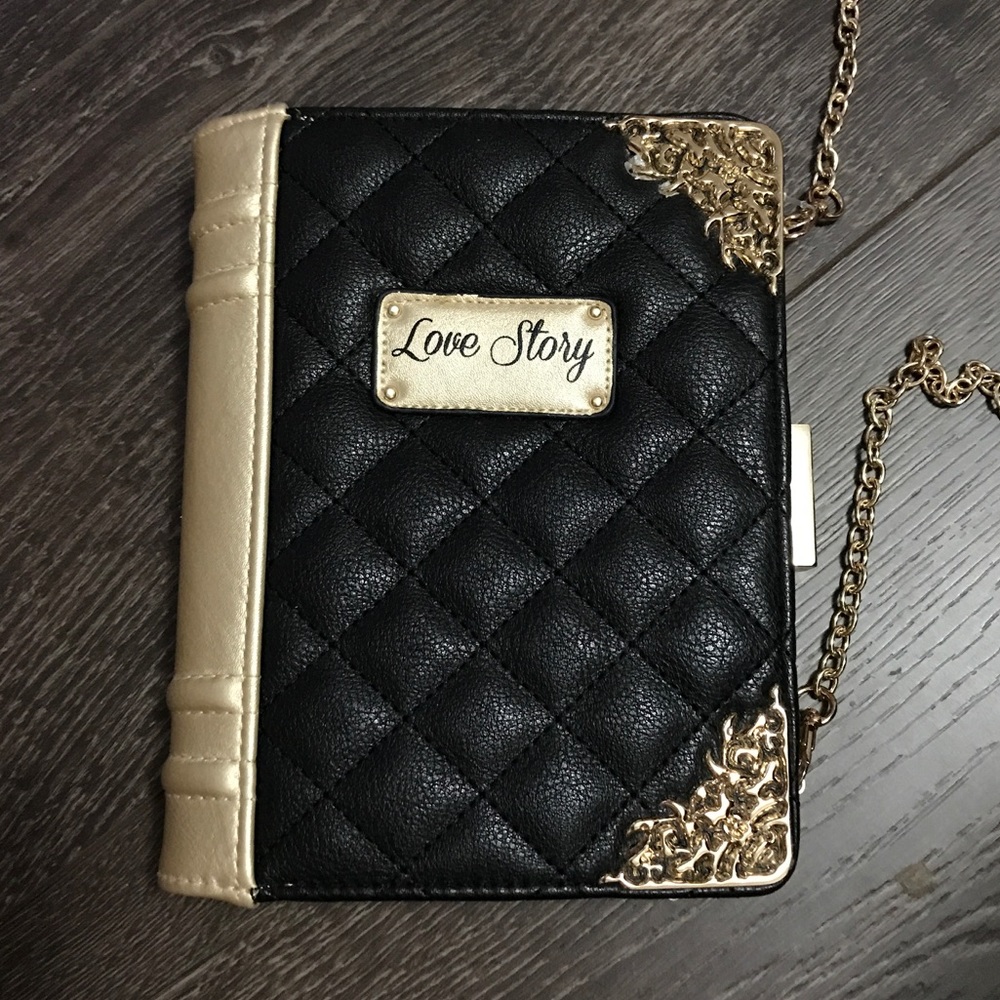 Aldo gold Biancavilla fairytale storybook clutch