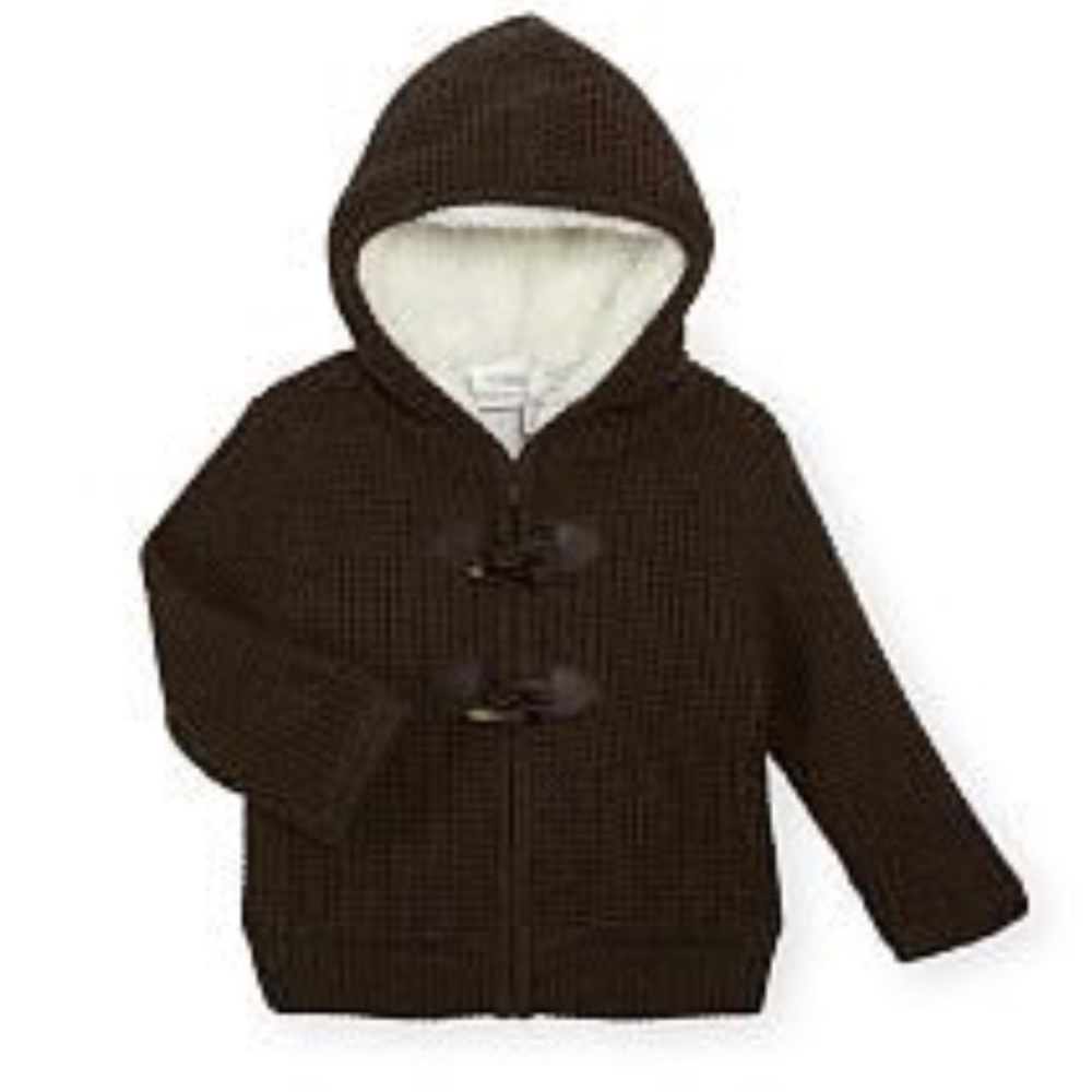 NWT Koala Kids Baby Boys Brown Toggle Sweater