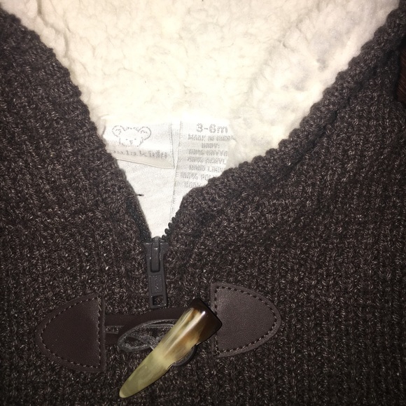 NWT Koala Kids Baby Boys Brown Toggle Sweater - Picture 4 of 4