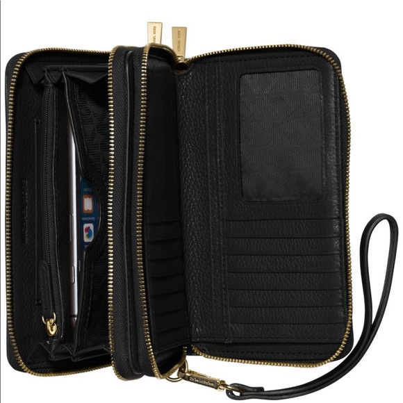 Michael Kors Adele Double Zip 100% leather wallet - Picture 2 of 4