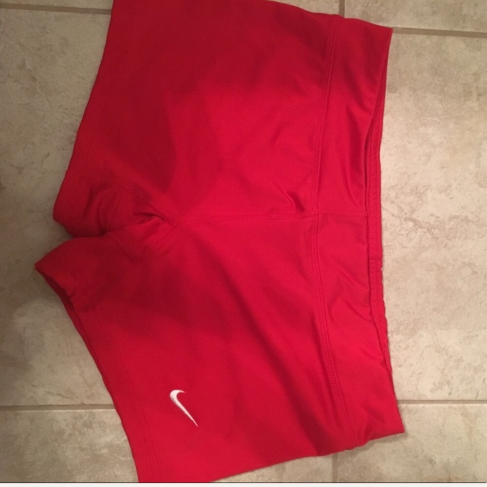 Red Nike Spandex Shorts