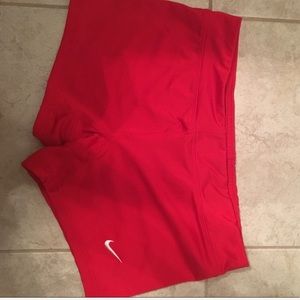 Red Nike Spandex Shorts