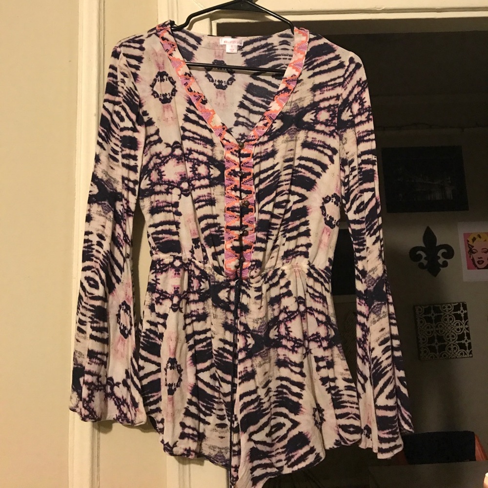 Boho tribal romper (shorts)
