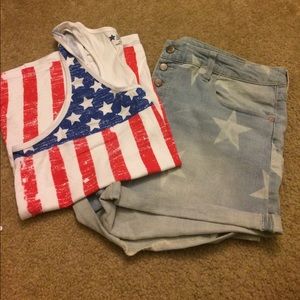 Stars and Stripes Tank and Shorts