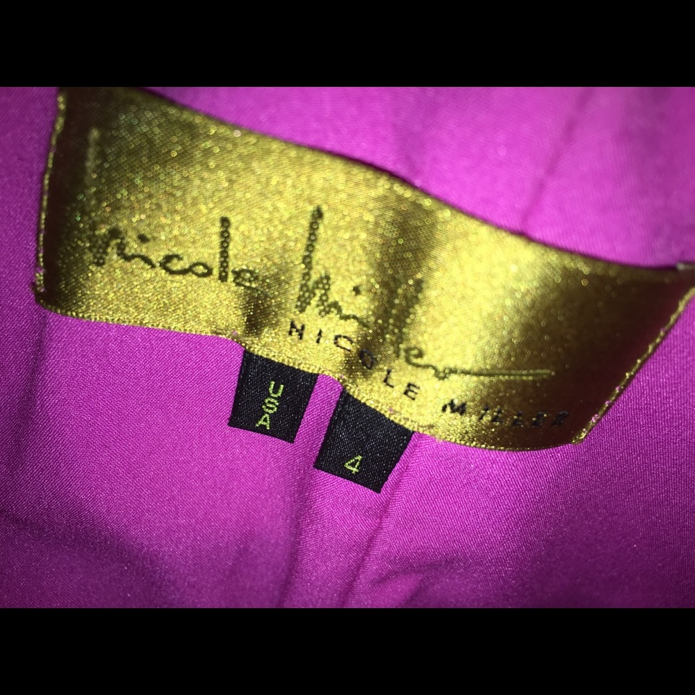 NICOLE MILLER Womens Pink Sleeveless Jewel Neck Above The Knee Dress main image 1