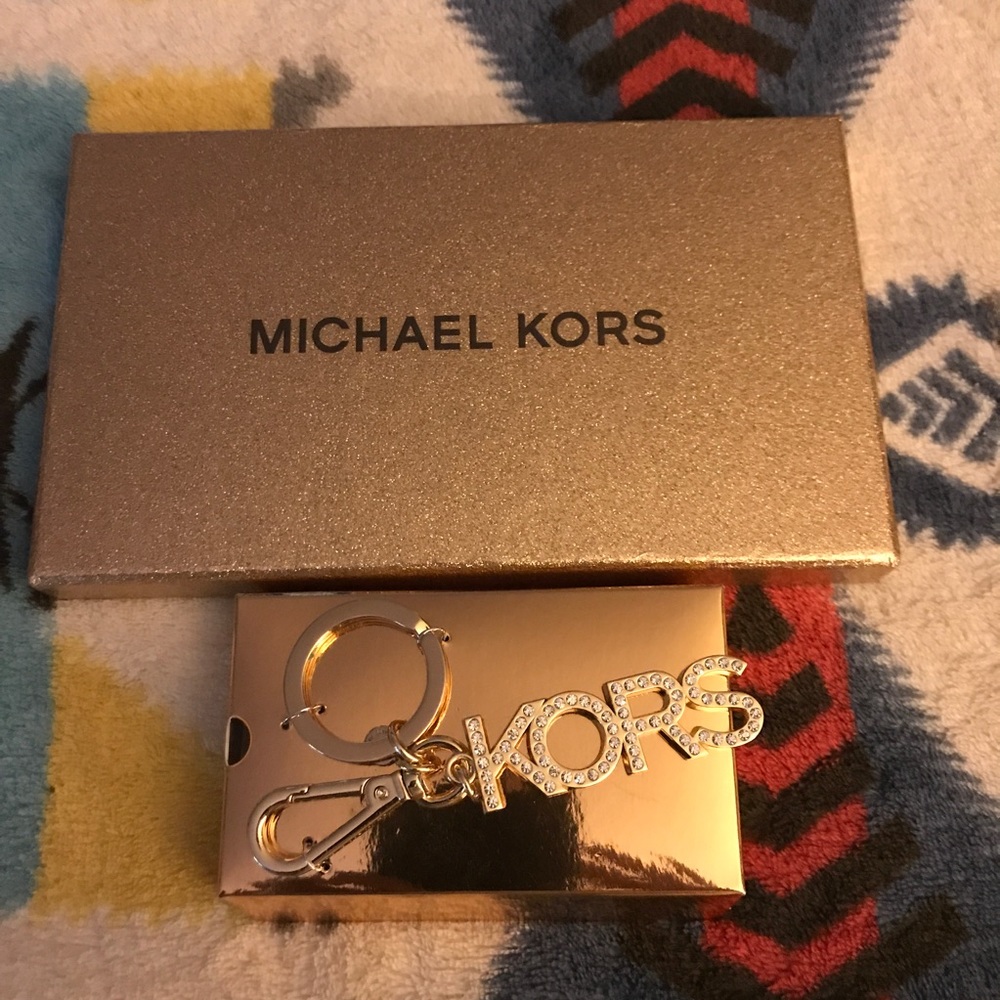 Michael Kors navy blue and tan tote