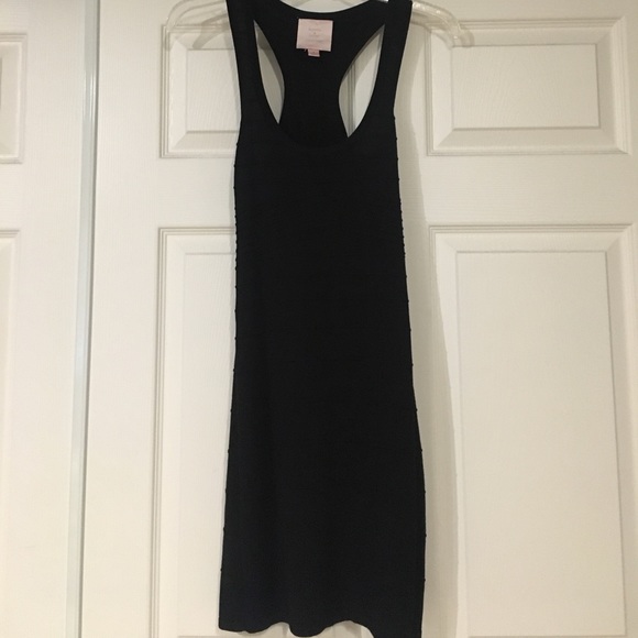 Tight black ribbed dress - Picture 2 of 3