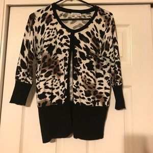 Animal print cardigan