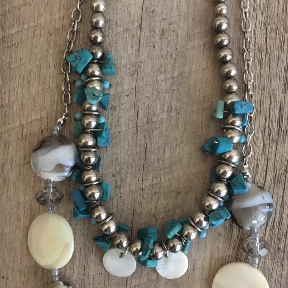 Handmade Boho Beaded necklace - Picture 2 of 5
