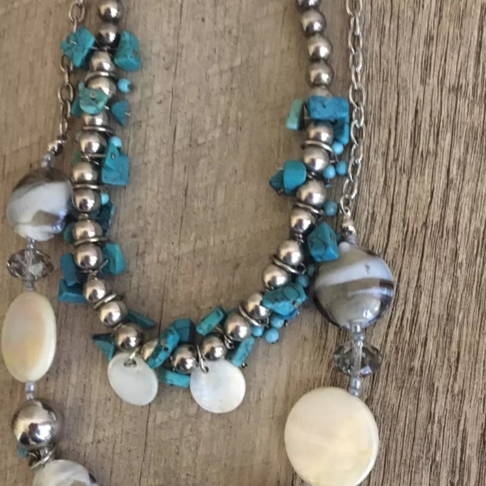 Handmade Boho Beaded necklace - Picture 4 of 5