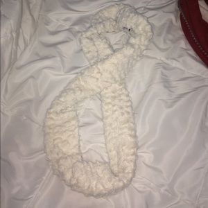 White Textured Infinity Scarf