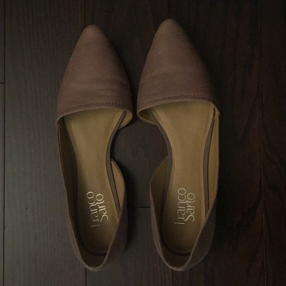 Tan flats size 8